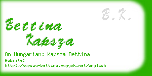 bettina kapsza business card